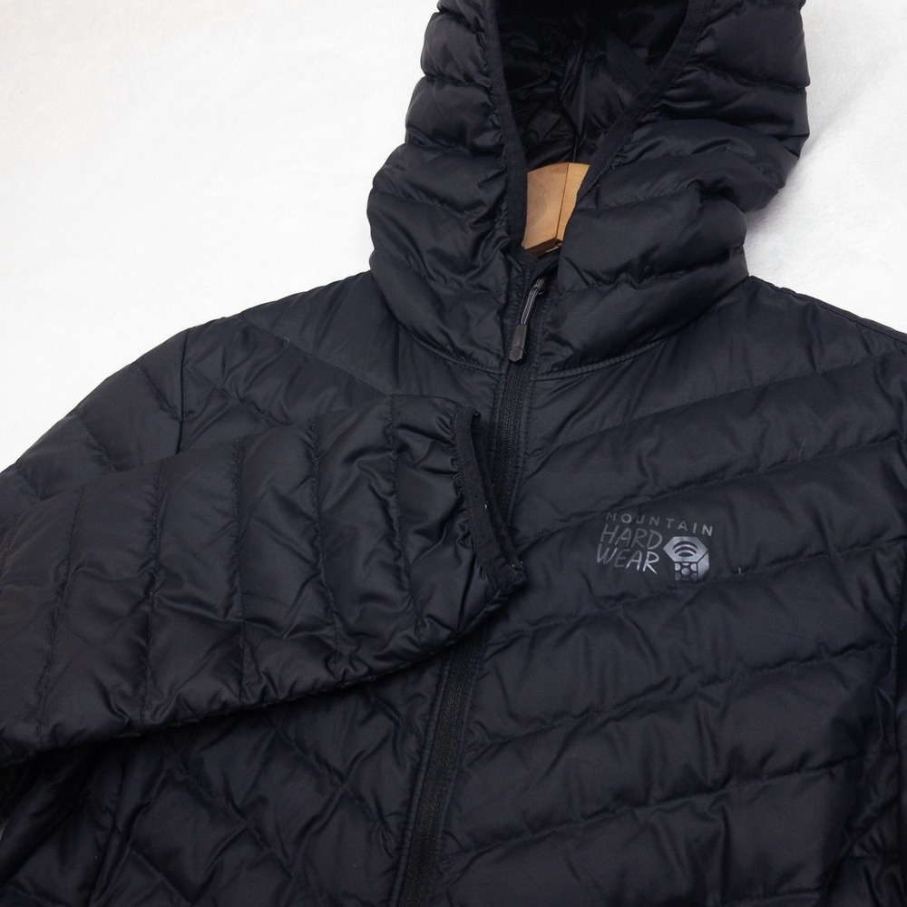 Mountain Hardwear Down Parka Womens XS Black Hooded Quilted Puffer Glen Alpine